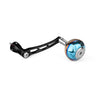 Gomexus Spinning Power Handle 68 mm mit 38mm Galaxy Knob | Daiwa-Kurbel Stationärrolle-Gomexus-Schwarz | Silber-RL-Angelrollentuning