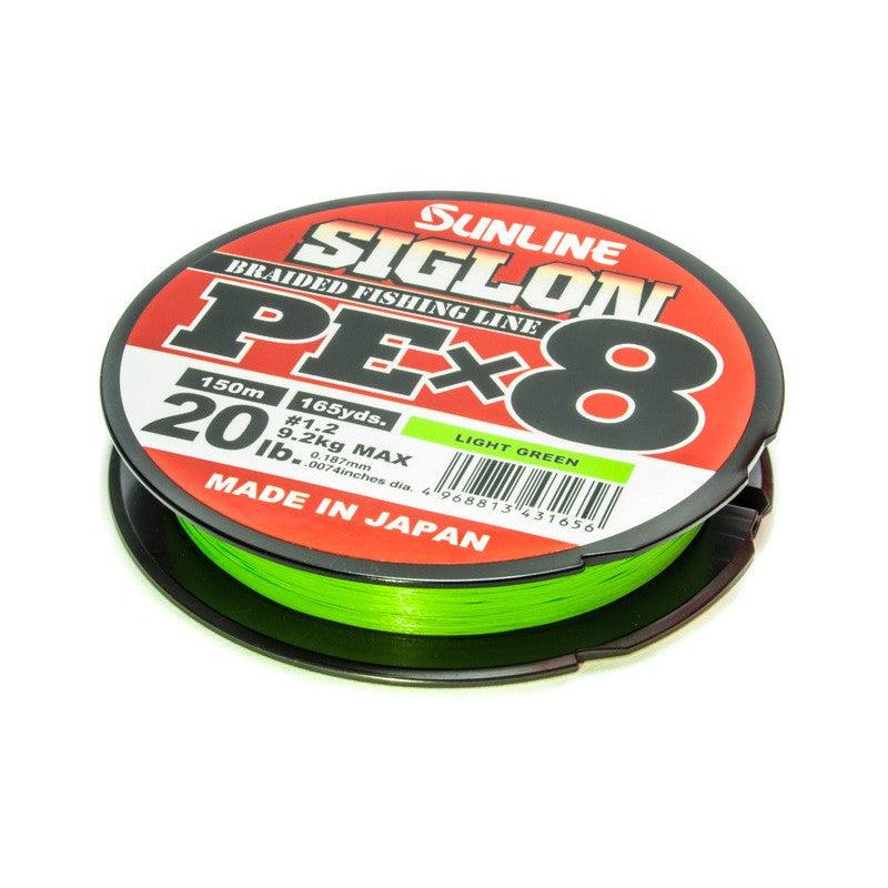 Sunline Siglon PE x8 | 150 m-Geflochtene Angelschnur-Sunline-Hell Grün-6.0 kg-RL-Angelrollentuning