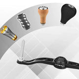 RL - Angelrollentuning - Gomexus Aluminium Handle | ohne Knobs (8x5mm) - Handle - Silber - 100 mm - 