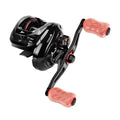 RL - Angelrollentuning - Gomexus Baitcasting Aluminium 100mm Handle mit 20mm Finesse Touch Knobs (8x5mm) - Handle - Rot - 100 mm - 