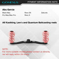 RL - Angelrollentuning - Gomexus Baitcasting Aluminium 100mm Handle mit 20mm Finesse Touch Knobs (8x5mm) - Handle - Rot - 100 mm - 