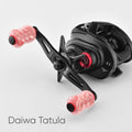 RL - Angelrollentuning - Gomexus Baitcasting Aluminium 100mm Handle mit 20mm Finesse Touch Knobs (8x5mm) - Handle - Rot - 100 mm - 