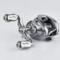 RL - Angelrollentuning - Gomexus Baitcasting Aluminium 100mm Handle mit 22mm Titanium Knobs (8x5mm) - Handle - Silber - 