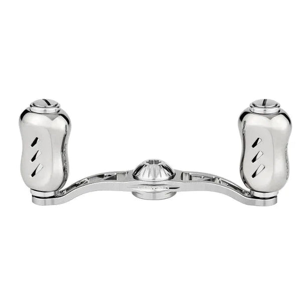 RL - Angelrollentuning - Gomexus Baitcasting Aluminium 100mm Handle mit 22mm Titanium Knobs (8x5mm) - Handle - Silber - 