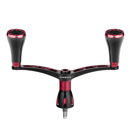 Der Gomexus-Doppelgriff 98 mm mit T20-Knöpfen ist aus einer 7075-Aluminiumlegierung mit CNC-Fräsung gefertigt, verfügt über zwei ergonomische Griffe, eine Mittelhalterung und eine Gewindeunterseite – kompatibel mit Shimano Sephia-, Vanford- und Stradic-Rollen.