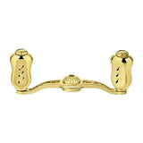 Der 90-mm-Griff aus goldenem Aluminium von Gomexus mit 22-mm-Titanknöpfen (7 x 4 mm) verfügt über zwei abgerundete Enden und einen zentralen Befestigungspunkt und bietet eine stilvolle, langlebige Aufwertung für Schubladen.