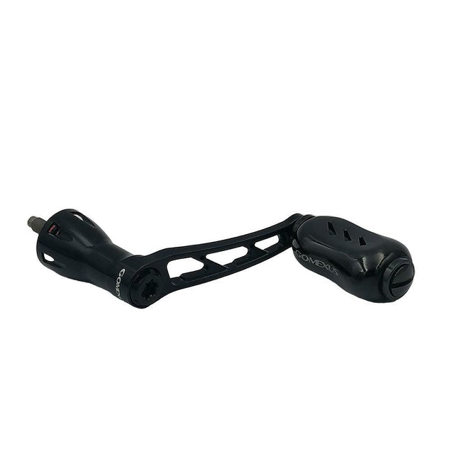 RL - Angelrollentuning - Gomexus Spinning Handle 50 mm mit 22mm Galaxy Titanium Knob | Daiwa - Kurbel Stationärrolle - Schwarz - 