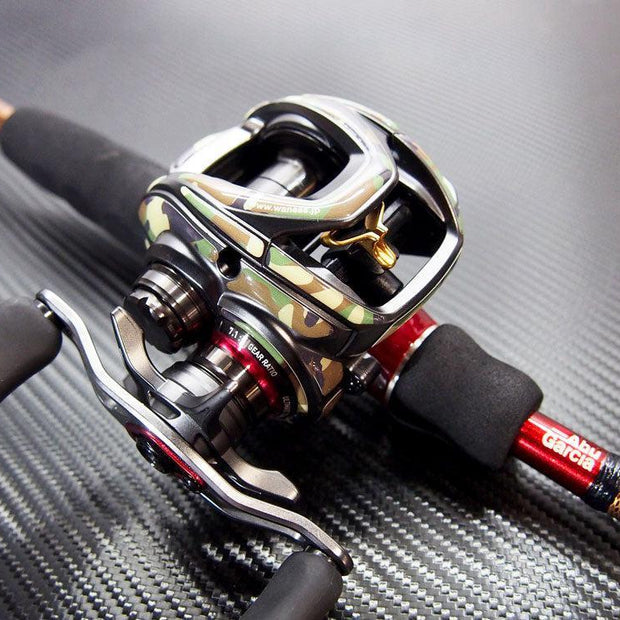 Aufkleber-Kit Daiwa Steez-Aufkleber-Wanees-Tarnmuster (Kurbel Links)-RL-Angelrollentuning