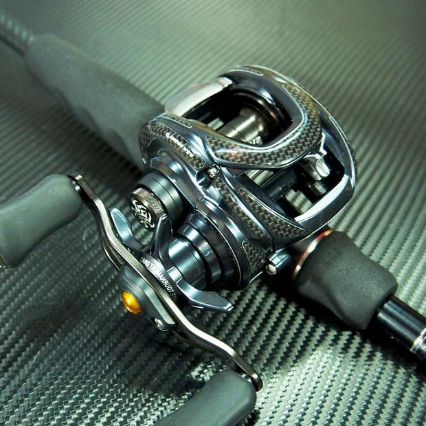 Aufkleber-Kit Daiwa Tatula-Aufkleber-Wanees-Schwarz-Carbon (Kurbel Links)-RL-Angelrollentuning