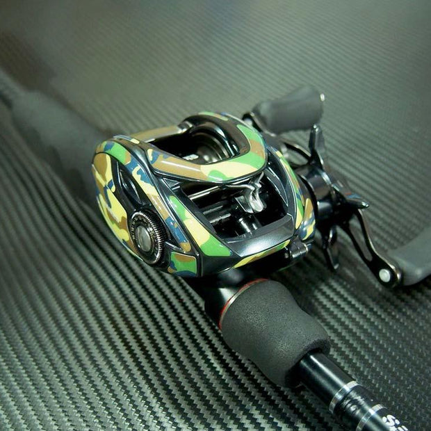 Aufkleber-Kit Daiwa Tatula-Aufkleber-Wanees-Tarnmuster (Kurbel Links)-RL-Angelrollentuning