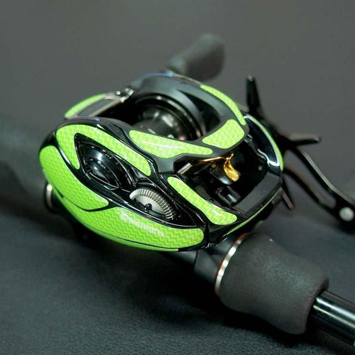 Aufkleber-Kit Daiwa Tatula-Aufkleber-Wanees-Grün-Carbon (Kurbel Links)-RL-Angelrollentuning