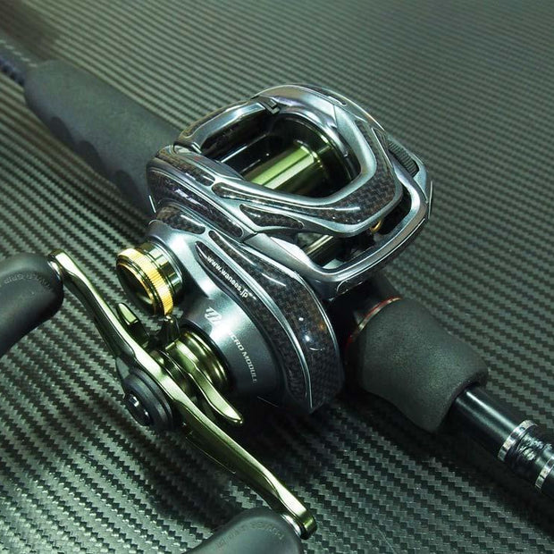 Aufkleber-Kit Shimano Curado DC | Exence DC-Aufkleber-Wanees-Schwarz-Carbon (Kurbel Links)-RL-Angelrollentuning