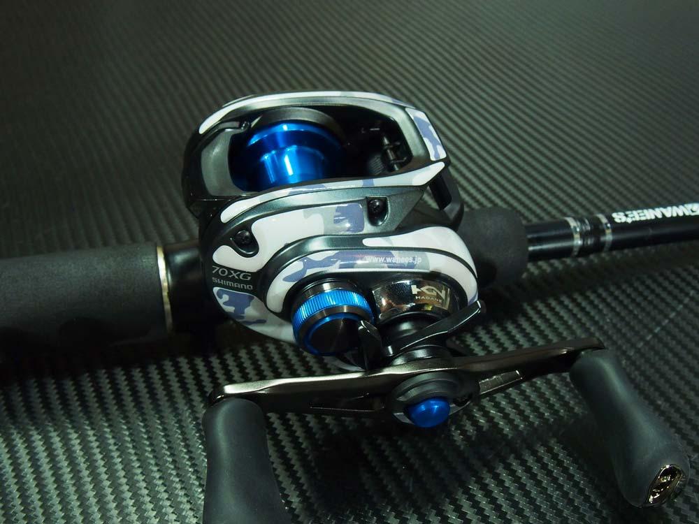 Aufkleber-Kit Shimano SLX DC-Aufkleber-Wanees-Grau Tarnmuster (Kurbel Links)-RL-Angelrollentuning