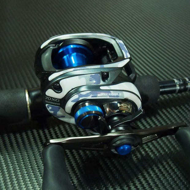 Aufkleber-Kit Shimano SLX DC-Aufkleber-Wanees-Grau Tarnmuster (Kurbel Links)-RL-Angelrollentuning